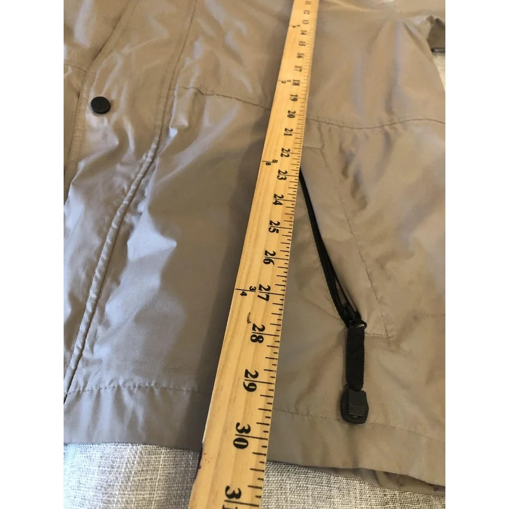Outback Trading Company Jacket Large Beige Packable Hooded Pak-a-roo Hike Camp